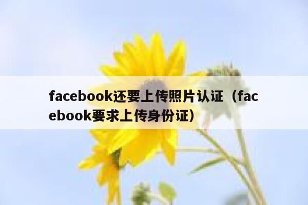 facebook还要上传照片认证（facebook要求上传身份证） 第1张