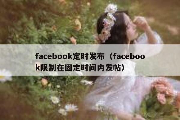 facebook定时发布（facebook限制在固定时间内发帖） 第1张