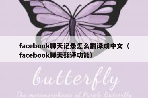 facebook聊天记录怎么翻译成中文（facebook聊天翻译功能） 第1张