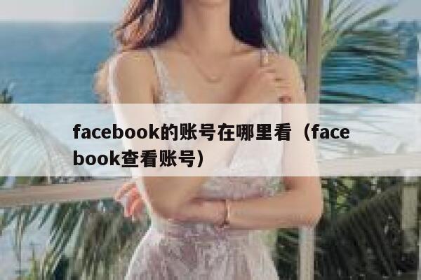 facebook的账号在哪里看（facebook查看账号） 第1张
