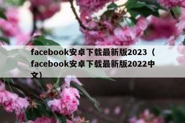 facebook安卓下载最新版2023（facebook安卓下载最新版2022中文） 第1张
