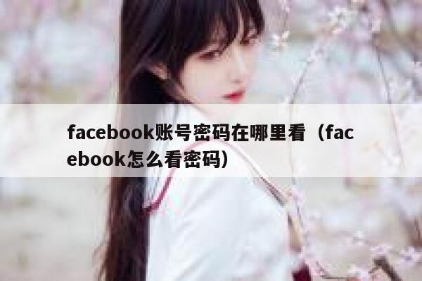 facebook账号密码在哪里看（facebook怎么看密码） 第1张