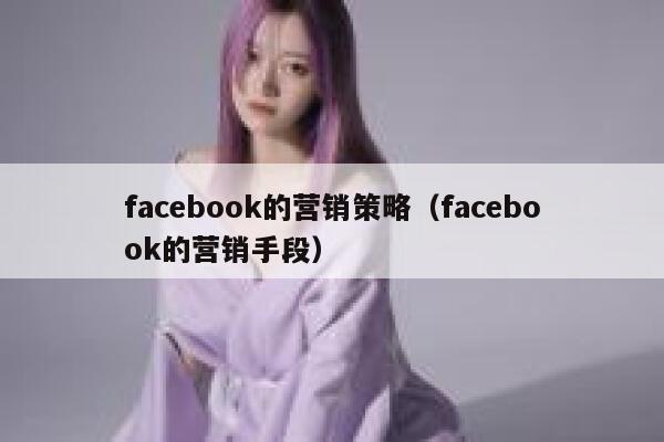 facebook的营销策略（facebook的营销手段） 第1张
