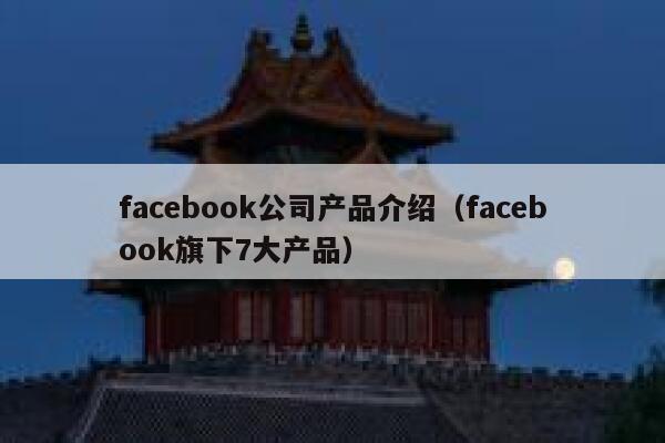 facebook公司产品介绍（facebook旗下7大产品） 第1张