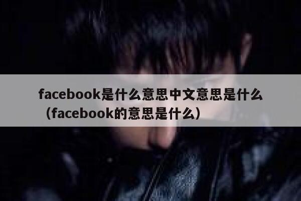 facebook是什么意思中文意思是什么（facebook的意思是什么） 第1张