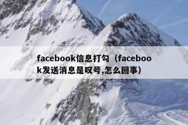 facebook信息打勾（facebook发送消息是叹号,怎么回事） 第1张