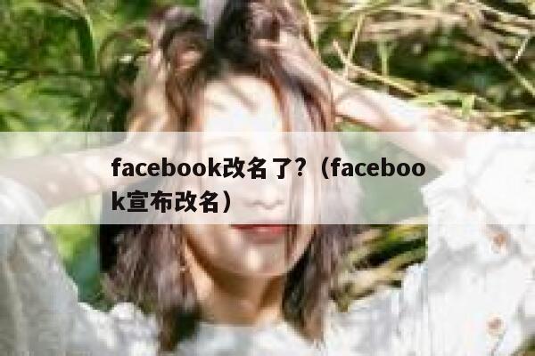 facebook改名了?（facebook宣布改名） 第1张