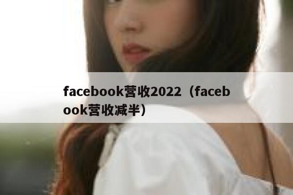 facebook营收2022（facebook营收减半） 第1张