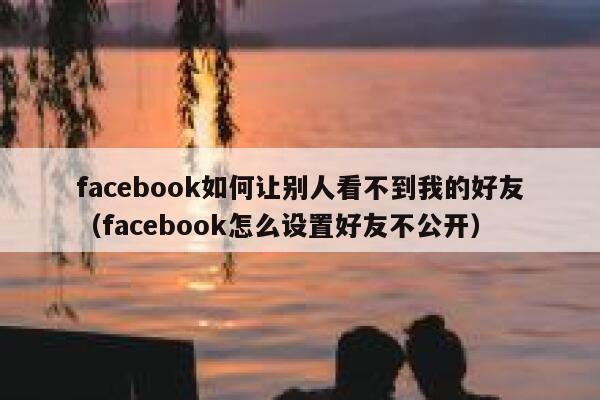 facebook如何让别人看不到我的好友（facebook怎么设置好友不公开） 第1张