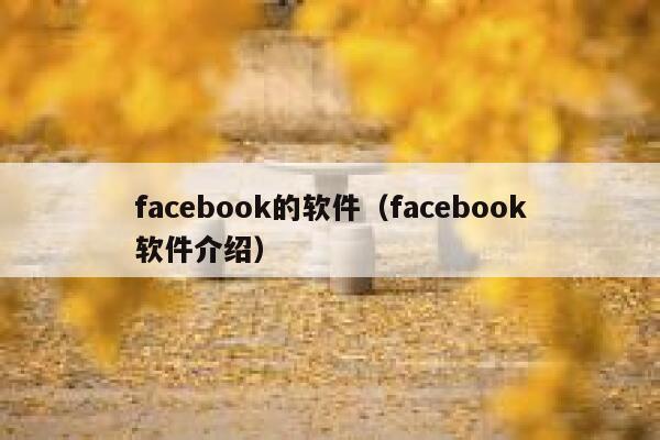 facebook的软件（facebook软件介绍） 第1张