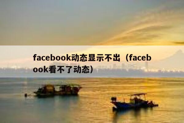 facebook动态显示不出（facebook看不了动态） 第1张
