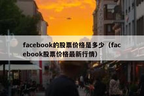 facebook的股票价格是多少（facebook股票价格最新行情） 第1张