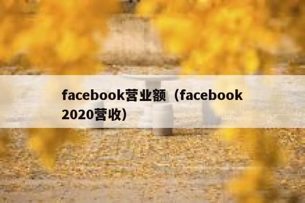 facebook营业额（facebook2020营收） 第1张