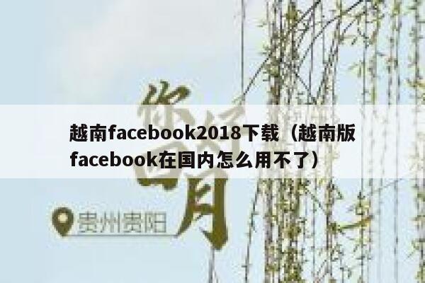 越南facebook2018下载（越南版facebook在国内怎么用不了） 第1张