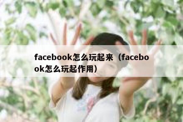 facebook怎么玩起来（facebook怎么玩起作用） 第1张