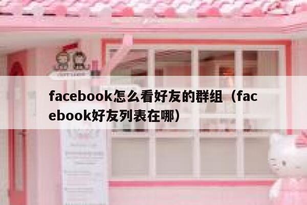 facebook怎么看好友的群组（facebook好友列表在哪） 第1张