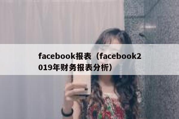 facebook报表（facebook2019年财务报表分析） 第1张