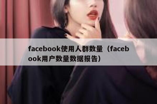 facebook使用人群数量（facebook用户数量数据报告） 第1张