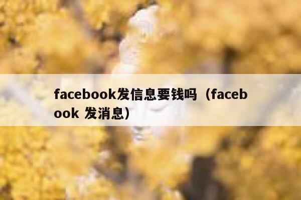 facebook发信息要钱吗（facebook 发消息） 第1张