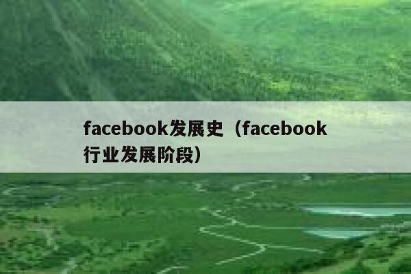 facebook发展史（facebook行业发展阶段） 第1张