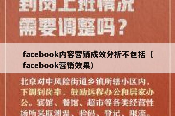 facebook内容营销成效分析不包括（facebook营销效果） 第1张