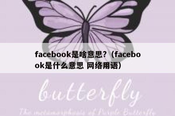 facebook是啥意思?（facebook是什么意思 网络用语） 第1张
