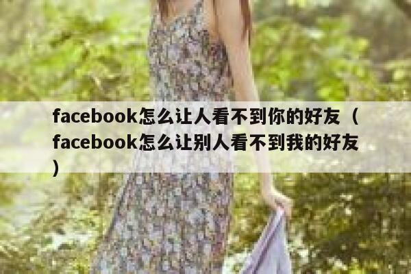 facebook怎么让人看不到你的好友（facebook怎么让别人看不到我的好友） 第1张