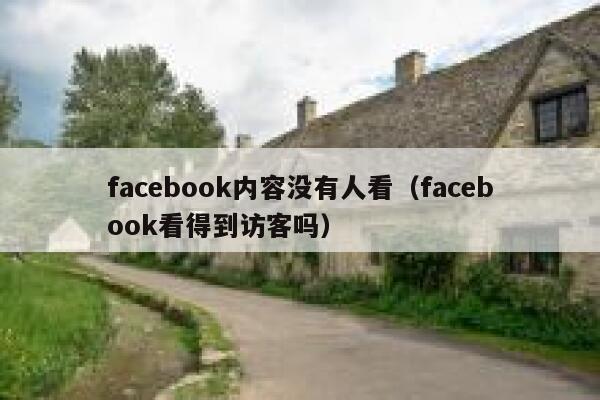 facebook内容没有人看(facebook看得到访客吗) 第1张 facebook内容没有人看(facebook看得到访客吗) 第1张