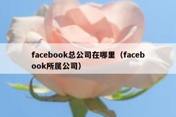 facebook总公司在哪里（facebook所属公司） 第1张