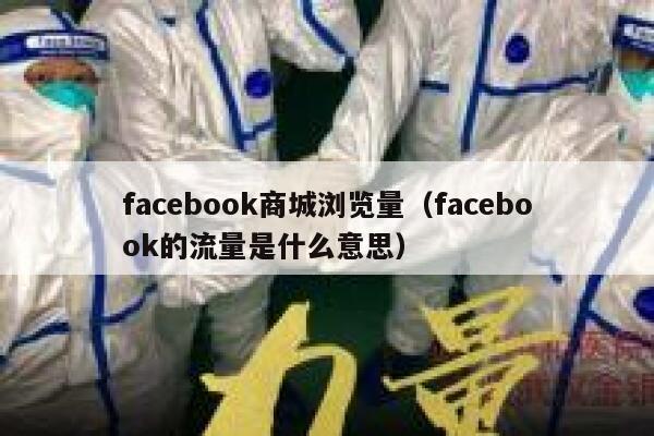 facebook商城浏览量（facebook的流量是什么意思） 第1张