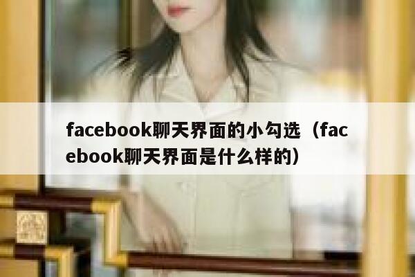 facebook聊天界面的小勾选(facebook聊天界面是什么样的) 第1张 facebook聊天界面的小勾选(facebook聊天界面是什么样的) 第1张