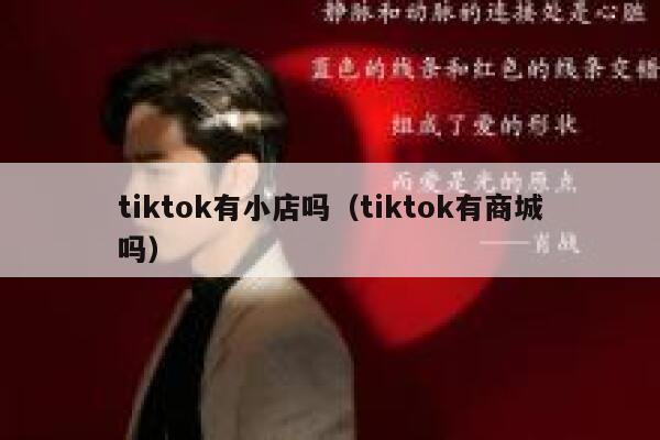 tiktok有小店吗（tiktok有商城吗） 第1张