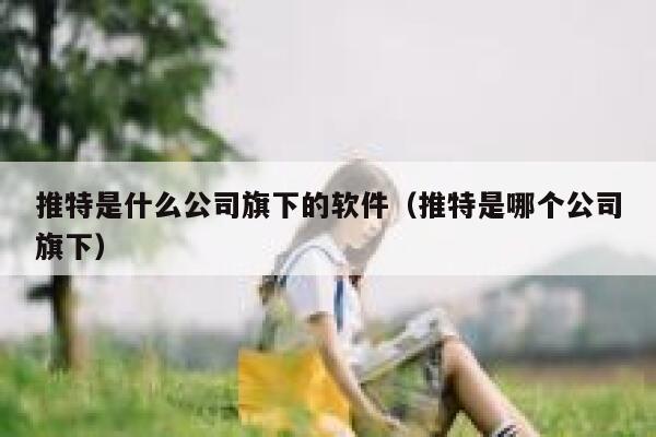 推特是什么公司旗下的软件（推特是哪个公司旗下） 第1张