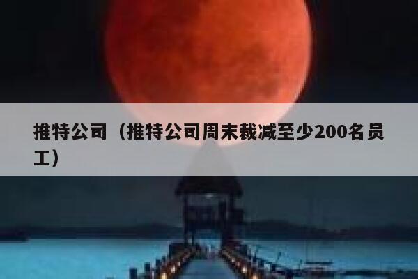 推特公司（推特公司周末裁减至少200名员工） 第1张