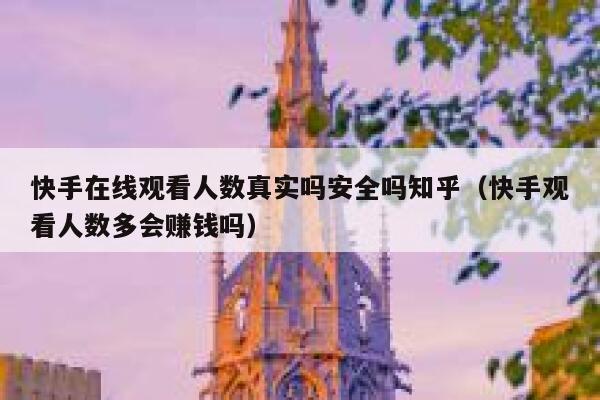 快手在线观看人数真实吗安全吗知乎（快手观看人数多会赚钱吗） 第1张