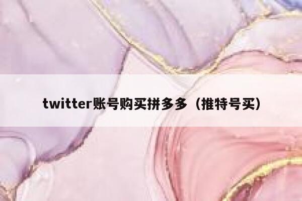 twitter账号购买拼多多(推特号买) 第1张 twitter账号购买拼多多(推特号买) 第1张