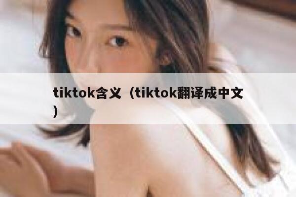 tiktok含义（tiktok翻译成中文） 第1张