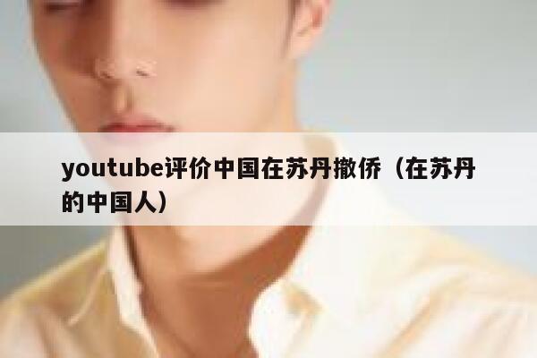 youtube评价中国在苏丹撤侨(在苏丹的中国人) 第1张 youtube评价中国在苏丹撤侨(在苏丹的中国人) 第1张