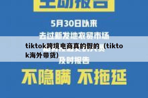 tiktok跨境电商真的假的(tiktok海外带货) 第1张 tiktok跨境电商真的假的(tiktok海外带货) 第1张