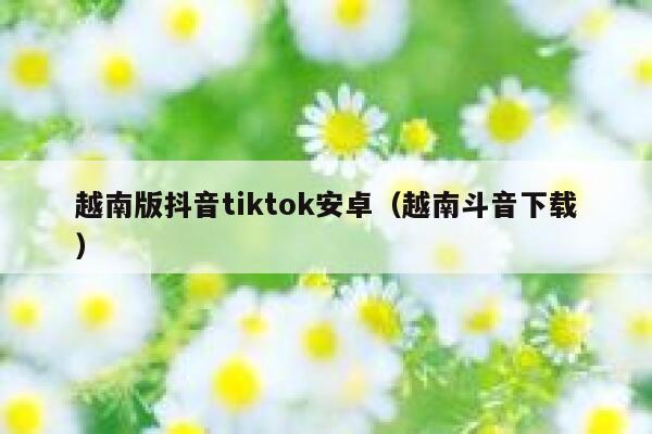 越南版抖音tiktok安卓(越南斗音下载) 第1张 越南版抖音tiktok安卓(越南斗音下载) 第1张