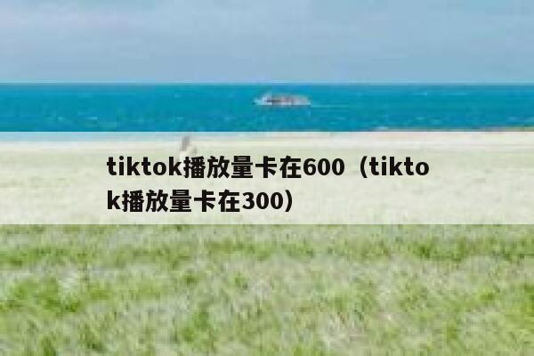 tiktok播放量卡在600（tiktok播放量卡在300） 第1张