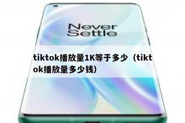 tiktok播放量1K等于多少（tiktok播放量多少钱） 第1张