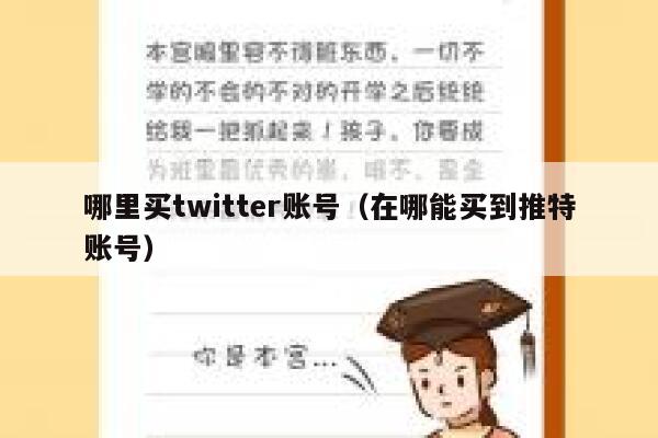 哪里买twitter账号（在哪能买到推特账号） 第1张