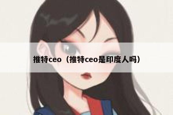 推特ceo（推特ceo是印度人吗） 第1张