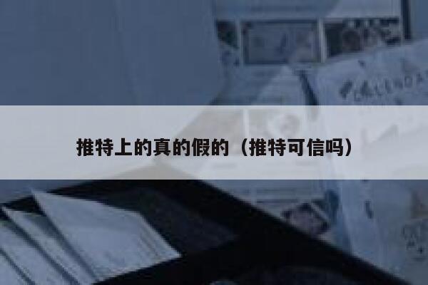 推特上的真的假的（推特可信吗） 第1张