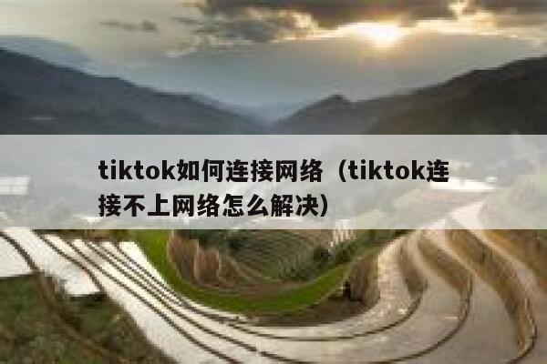 tiktok如何连接网络（tiktok连接不上网络怎么解决） 第1张