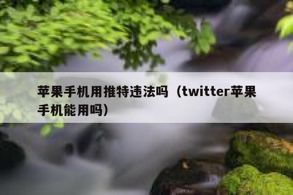 苹果手机用推特违法吗（twitter苹果手机能用吗） 第1张