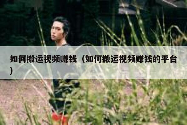 如何搬运视频赚钱（如何搬运视频赚钱的平台） 第1张