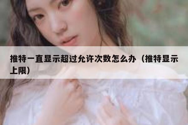 推特一直显示超过允许次数怎么办（推特显示上限） 第1张