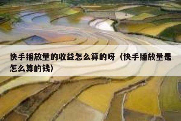 快手播放量的收益怎么算的呀(快手播放量是怎么算的钱) 第1张 快手播放量的收益怎么算的呀(快手播放量是怎么算的钱) 第1张